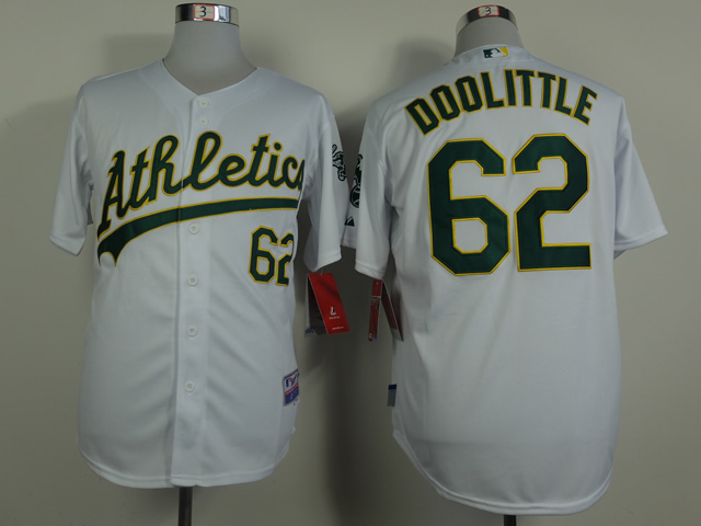 Men Oakland Athletics 62 Doolittle White MLB Jerseys